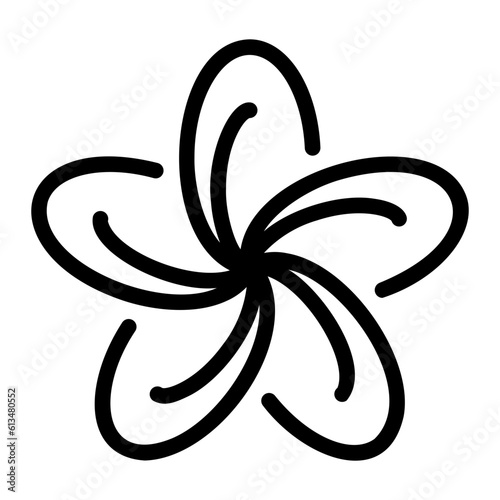 plumeria line icon