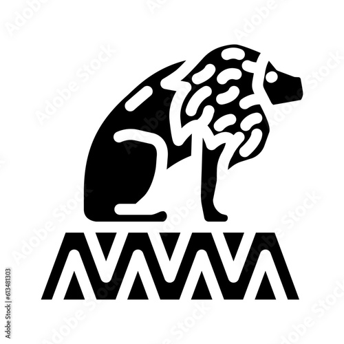 lion tamer carnival vintage show glyph icon vector. lion tamer carnival vintage show sign. isolated symbol illustration