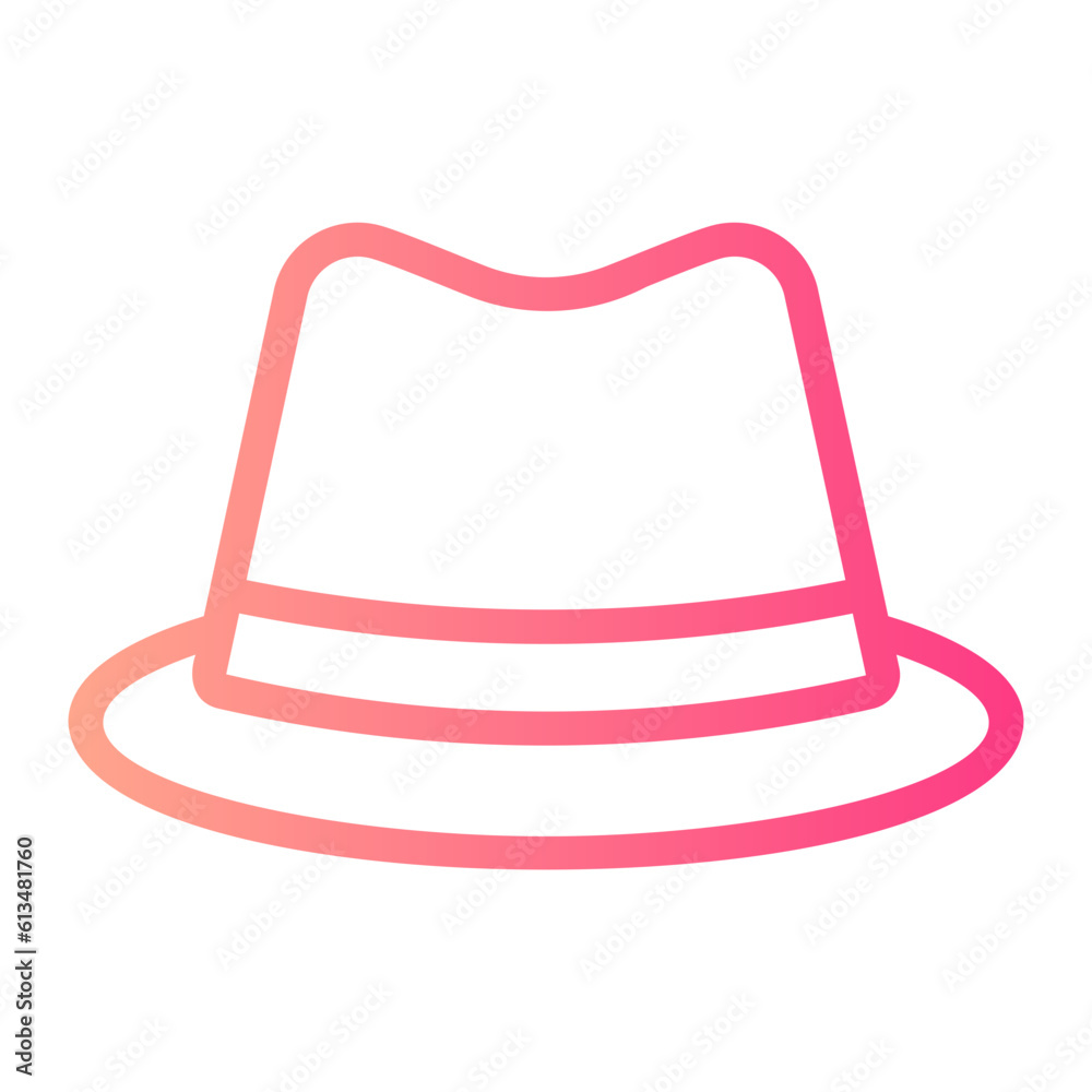 fedora hat gradient icon fedora hat gradient icon