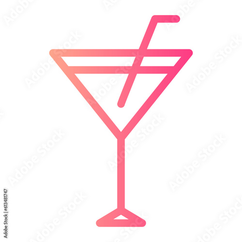 cocktail gradient icon