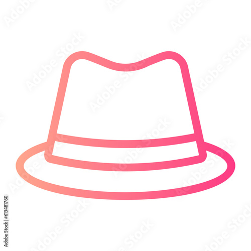 fedora hat gradient icon