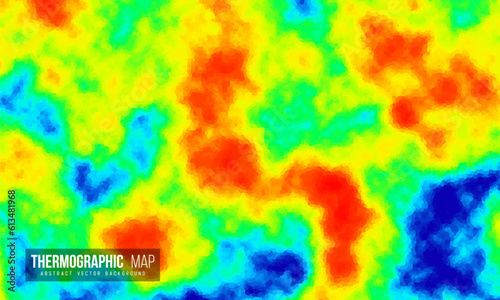 Heat map. Abstract infrared thermographic background. Vector illustration.