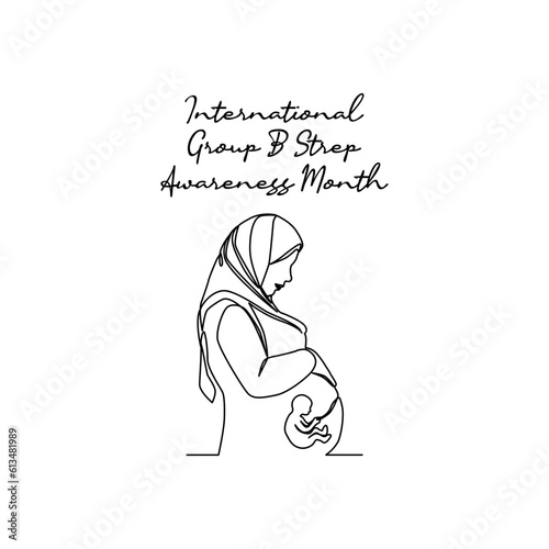 line art of international B strep awareness month good for international B strep awareness month celebrate. line art. illustration.