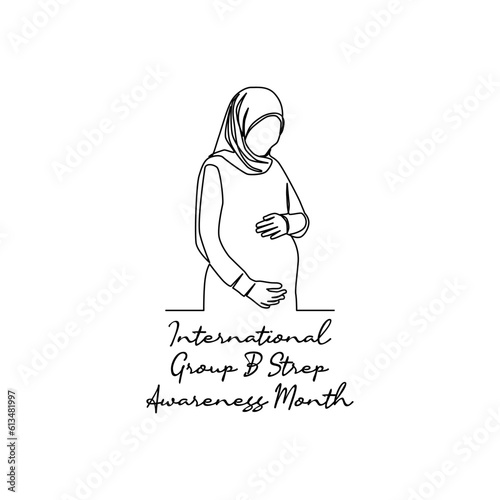 line art of international B strep awareness month good for international B strep awareness month celebrate. line art. illustration.