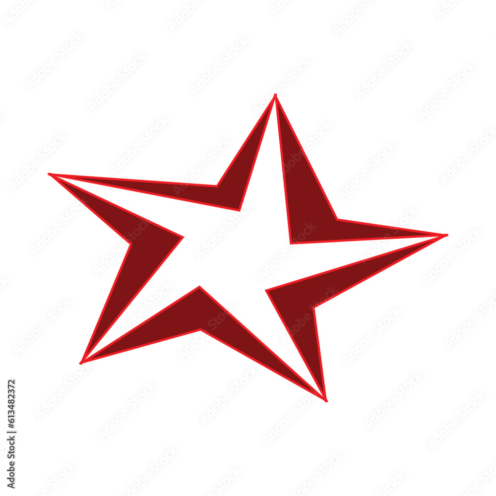 Star icon. Vector illustration of a red star on a white background. Star icon. Vector illustration of a red star on a white background.