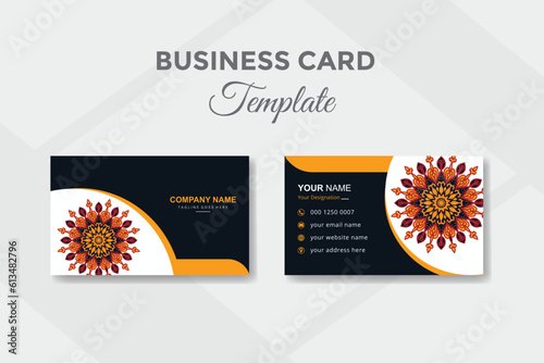 Vector nice color mandala corporate business card design