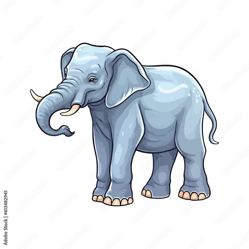Imaginative Asian Elephant: Irresistible 2D Illustration