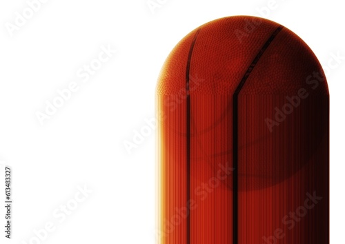 芸術的で抽象的なバスケットボールのボールの3dイラスト