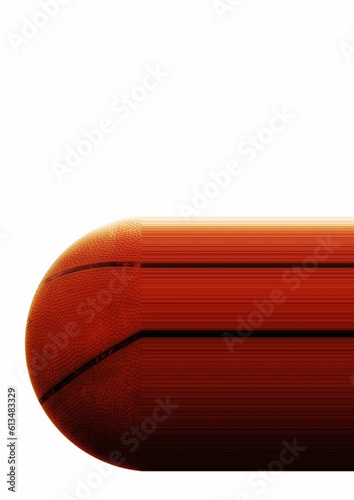 芸術的で抽象的なバスケットボールのボールの3dイラスト