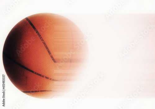 芸術的で抽象的なバスケットボールのボールの3dイラスト
