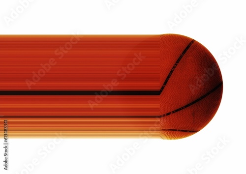 芸術的で抽象的なバスケットボールのボールの3dイラスト
