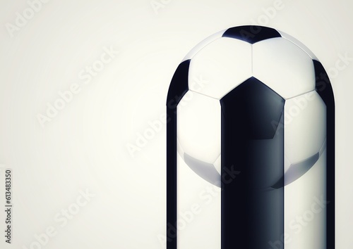 抽象的なサッカーボールの3dイラスト