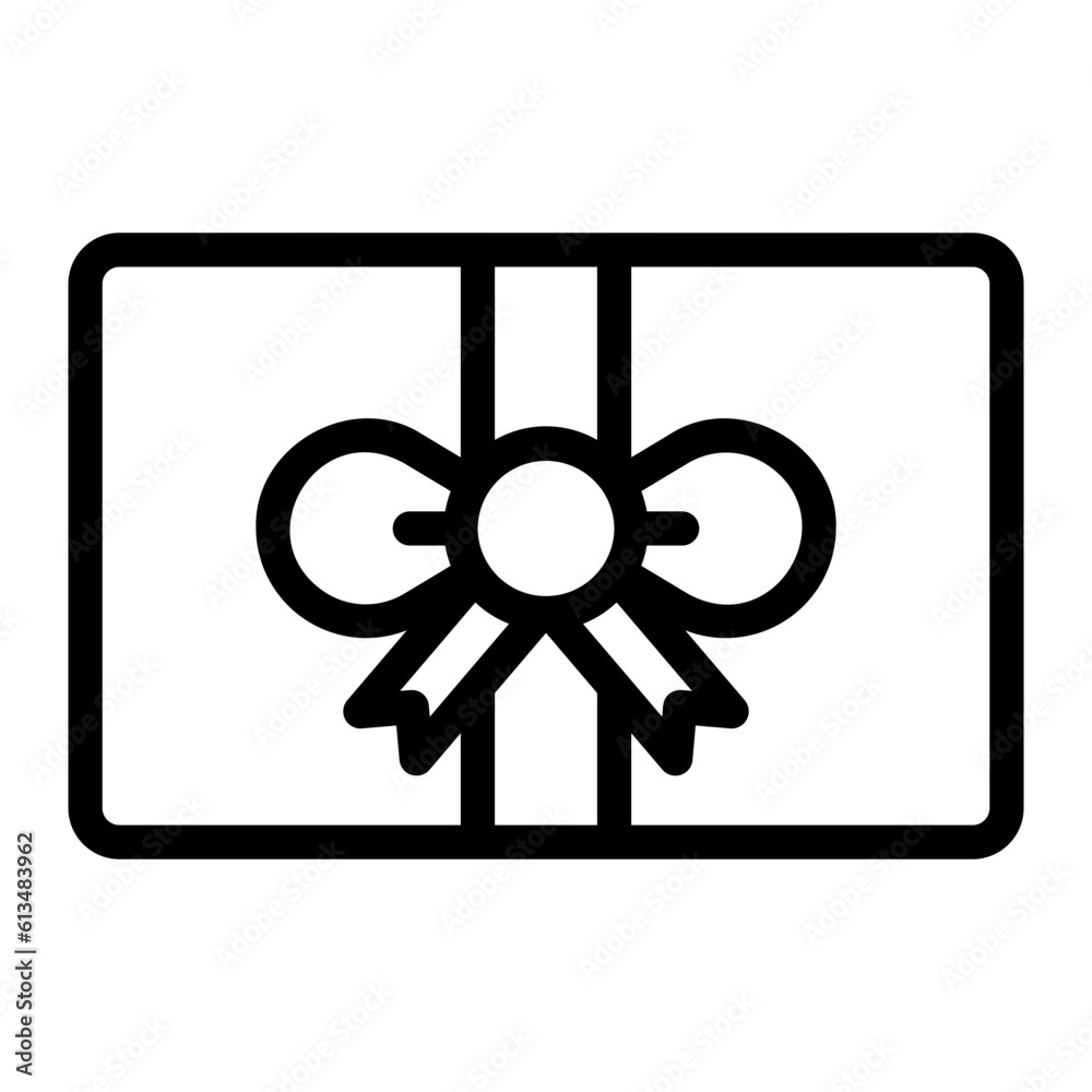 Obraz premium gift card line icon