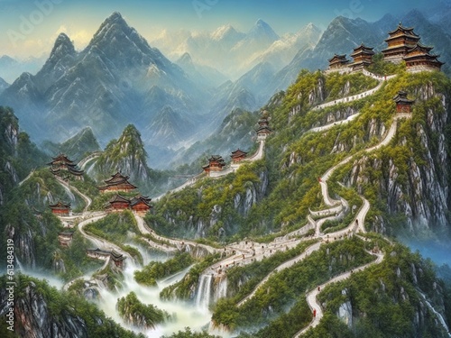 中国山水画風景