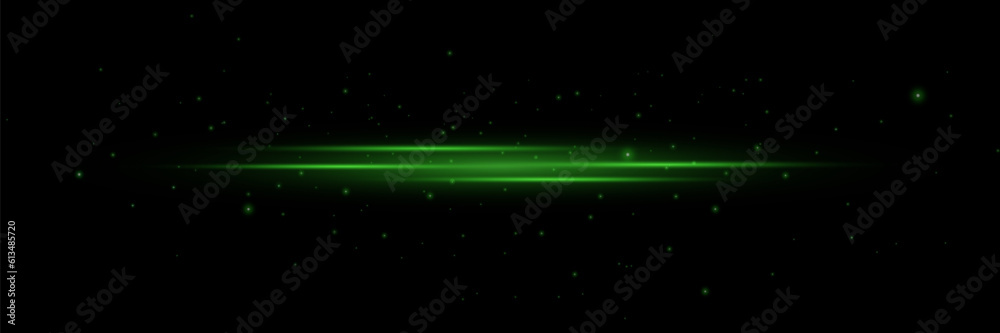 Obraz premium Abstract light effect isolated on black background. Vector burst of light with sparks. Flash and glare. Glowing line with dust.