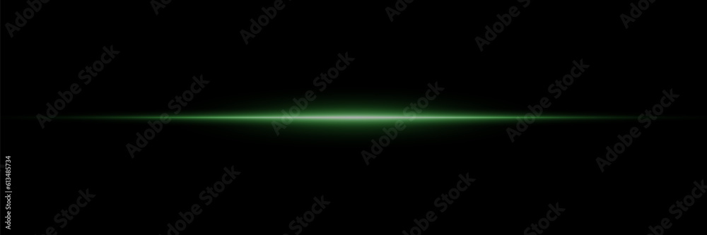 Abstract laser beam. Transparent isolated on black background. Vector illustration. light effect. directional spotlight