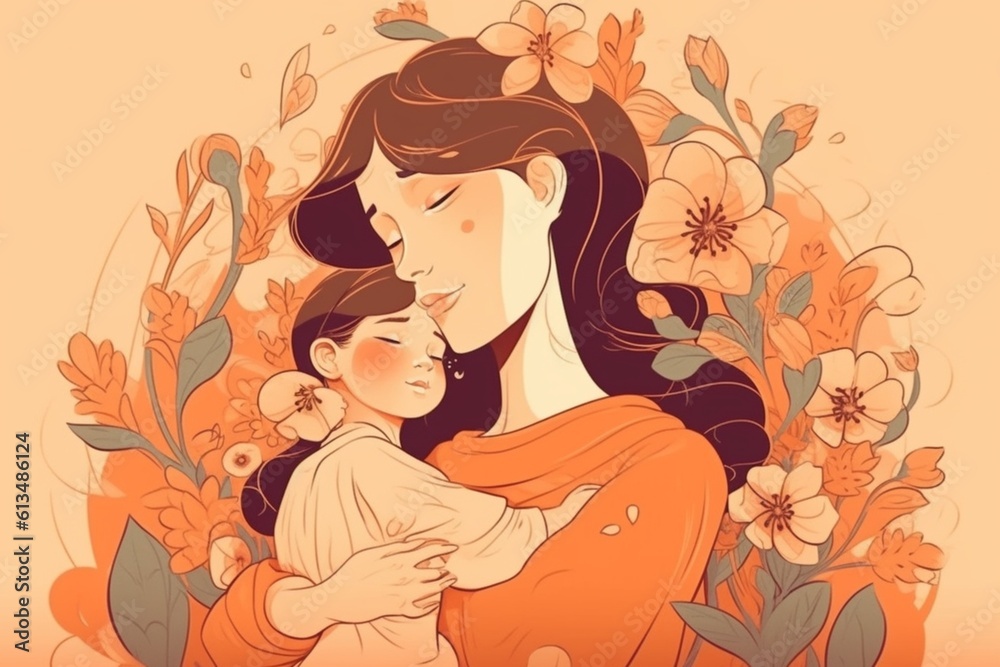 Happy Mothers day, Greeting card. Generative AI Happy Mothers day, Greeting card. Generative AI