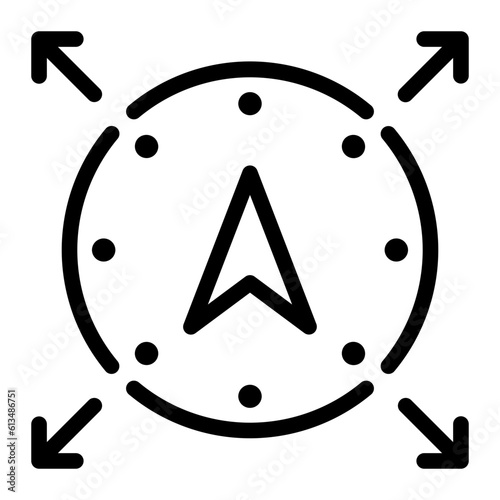 compass line icon