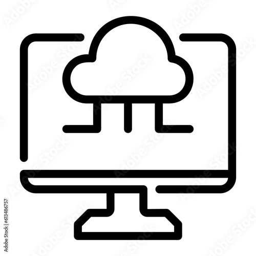 cloud line icon
