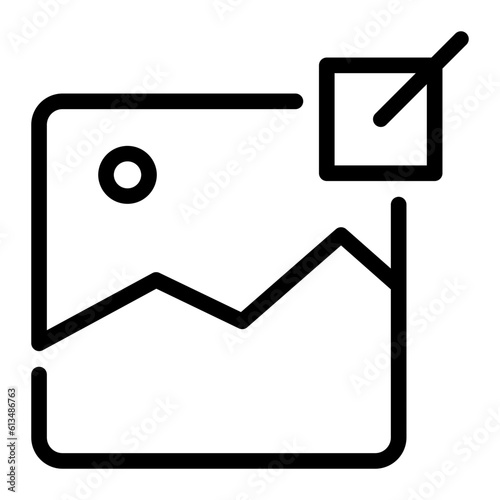 image editing line icon