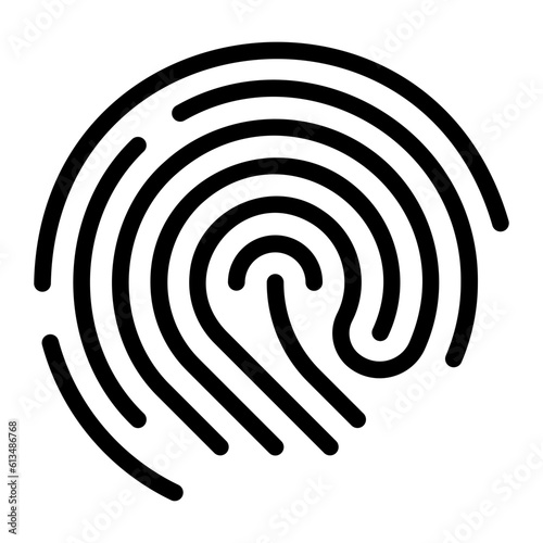 fingerprint line icon