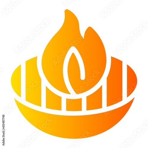 barbecue gradient icon