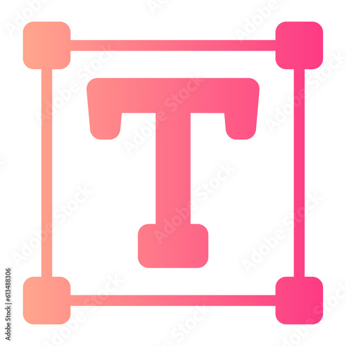text tool gradient icon