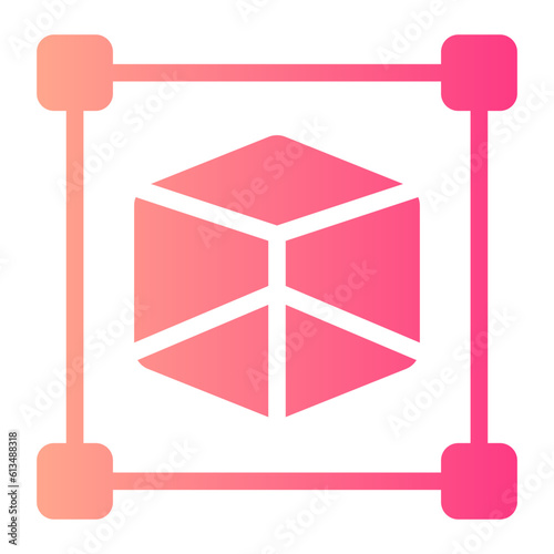 cube gradient icon