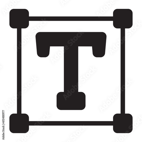 text tool glyph icon