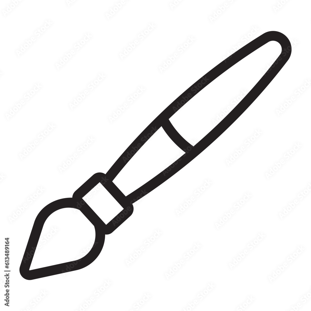 paint brush line icon paint brush line icon