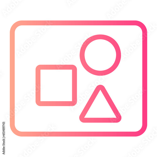 shapes gradient icon