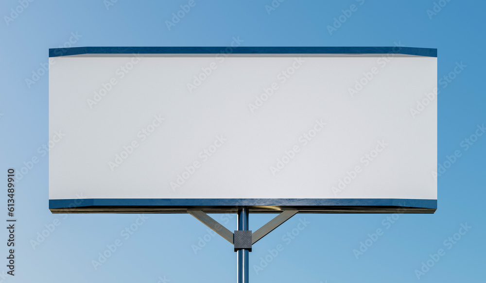 Fototapeta premium Billboard on blue sky