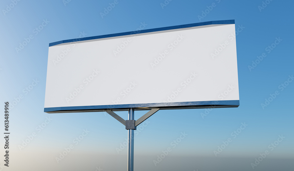 White billboard, the perfect space for your advertising White billboard, the perfect space for your advertising
