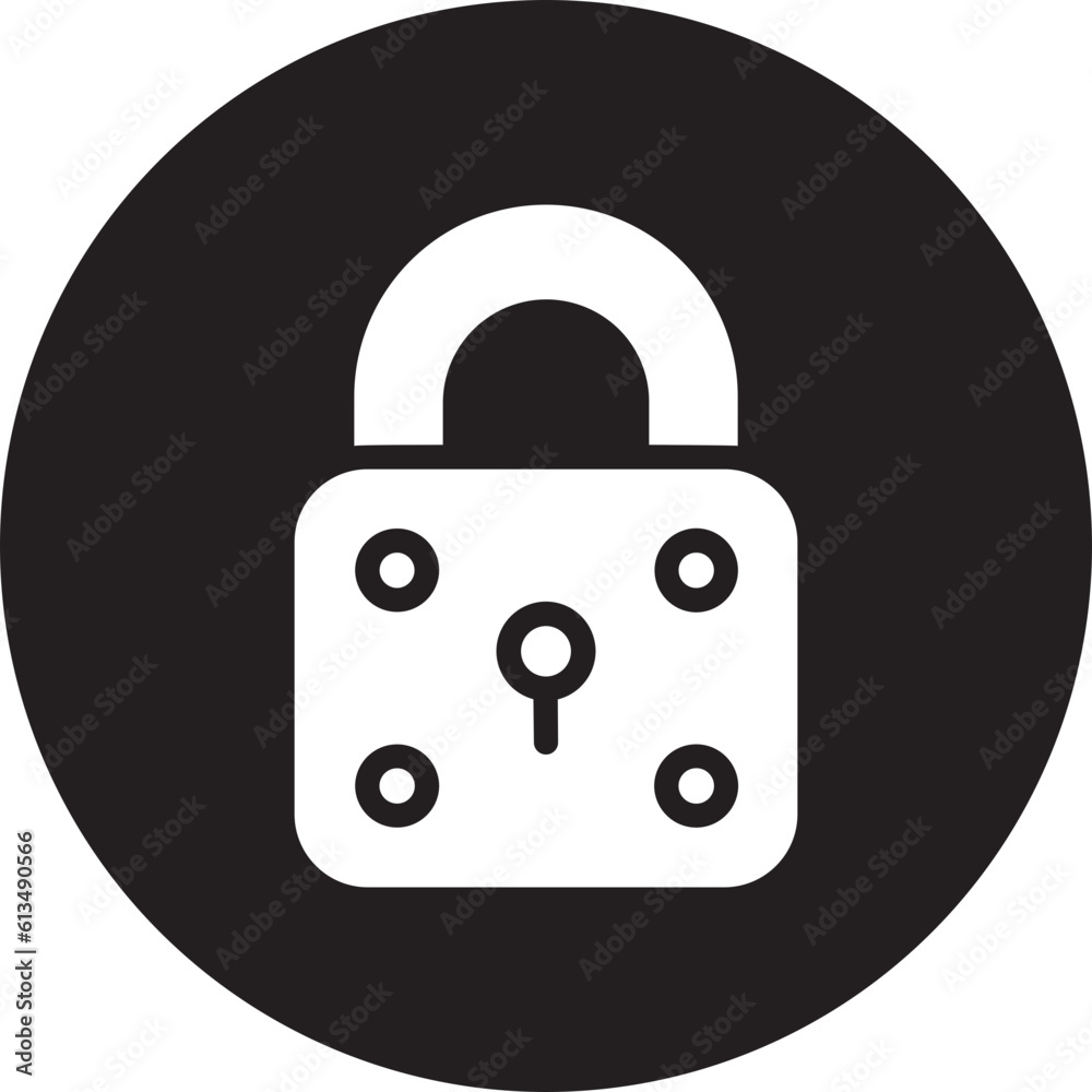 padlock glyph icon
