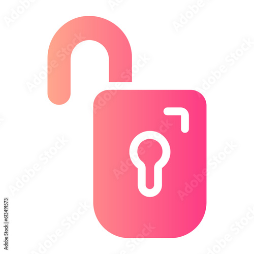 unlock gradient icon