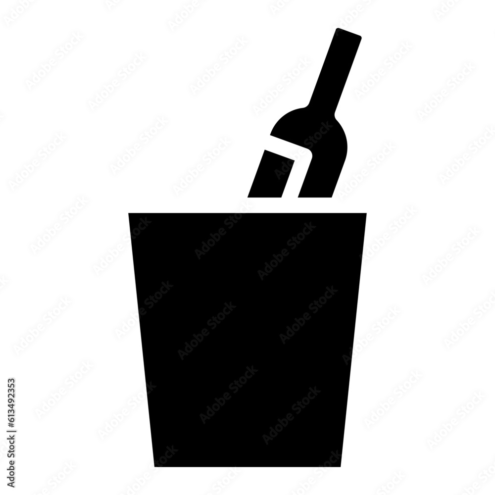 Obraz premium wine bottle glyph 