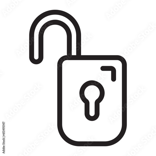 unlock line icon