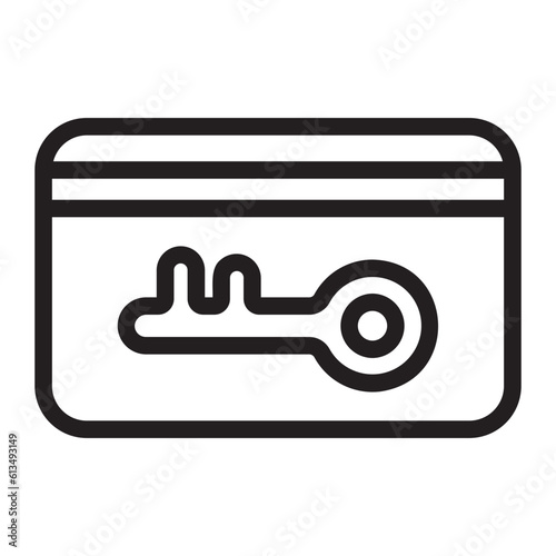 key card line icon