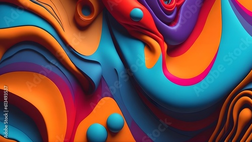 Abstract colorful and beuatifule background. Generative AI photo