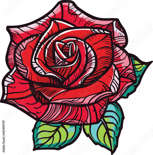 rose flower vector illustration for t-shirt design, wall art and decoration