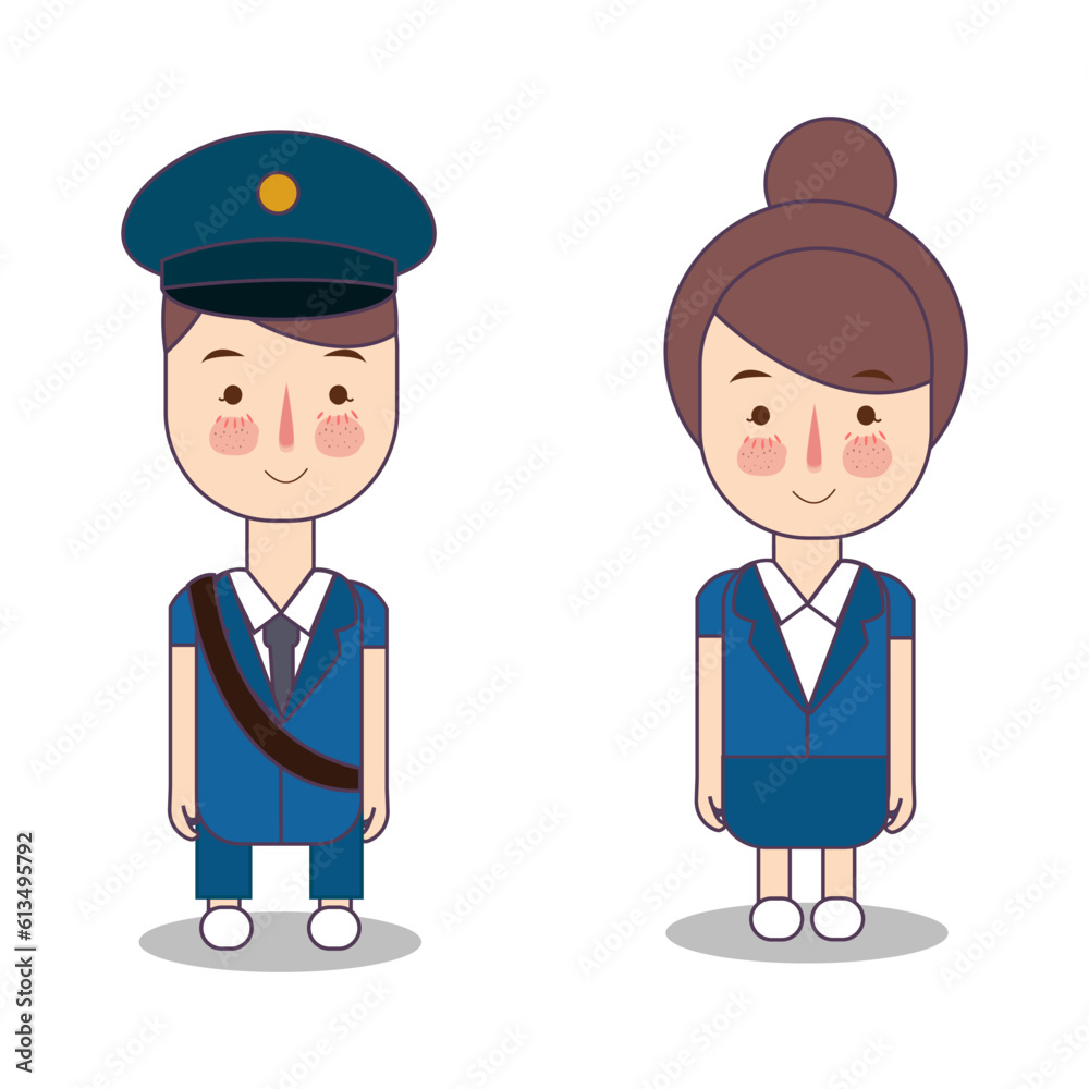 Post delivery boy and girl costume uniform courier send mail envelope letter professional service job delivery Post delivery boy and girl costume uniform courier send mail envelope letter professional service job delivery