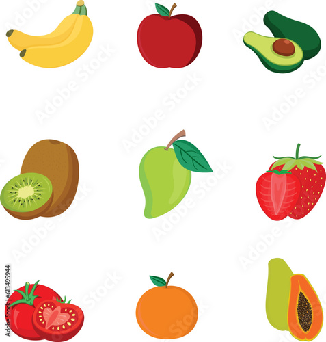 fruit pack vector art illustration cartoon design