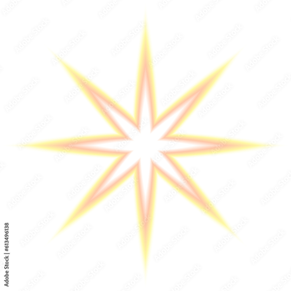 abstract blur gradient star shape ,y2k style element for social post, banner, poster, png isolated on transparent background.
