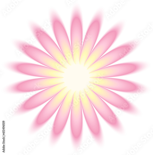 abstract blur pink gradient flower shape in pastel color  y2k style element for social post  banner  poster  png isolated on transparent background.