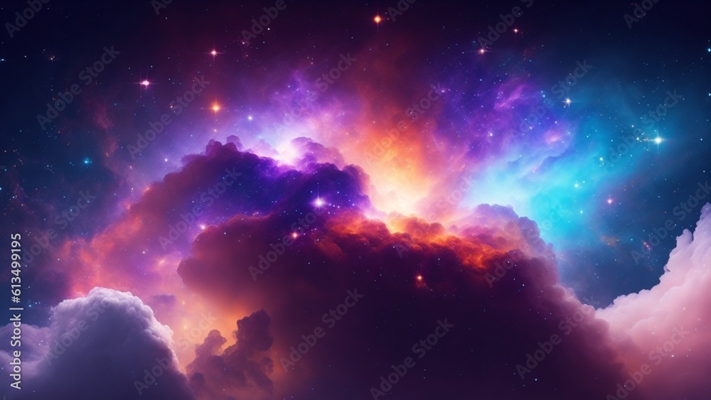 Colorful Realistic Ai Generated Space background Ai 