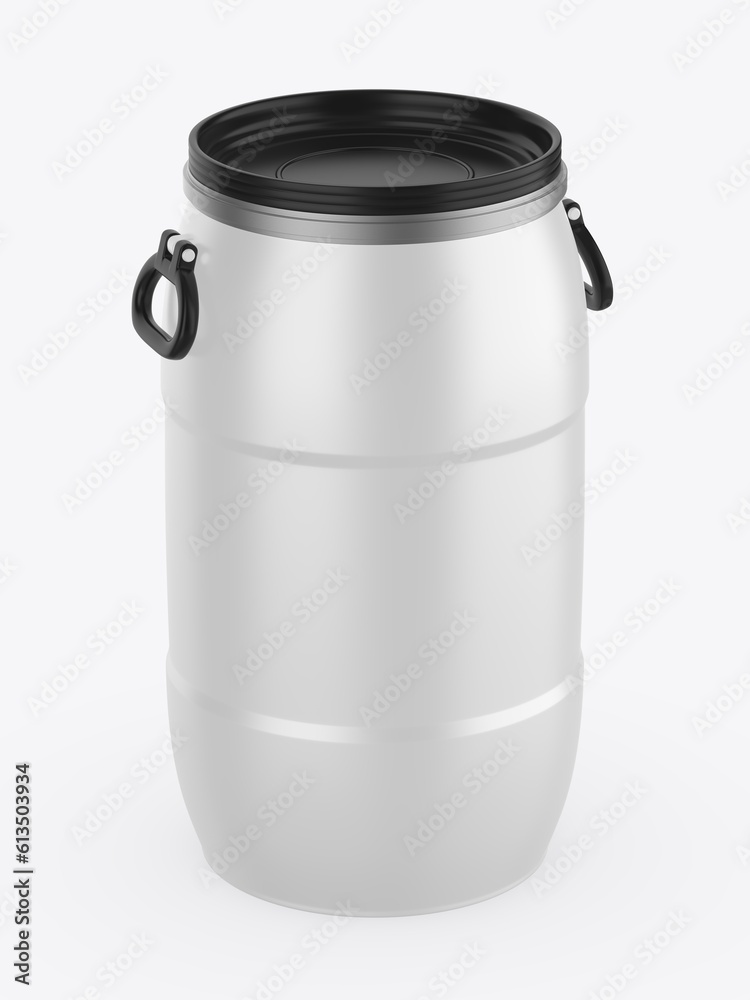 Blank Glossy Drum Barrel template, 3d render illustration. Blank Glossy Drum Barrel template, 3d render illustration.