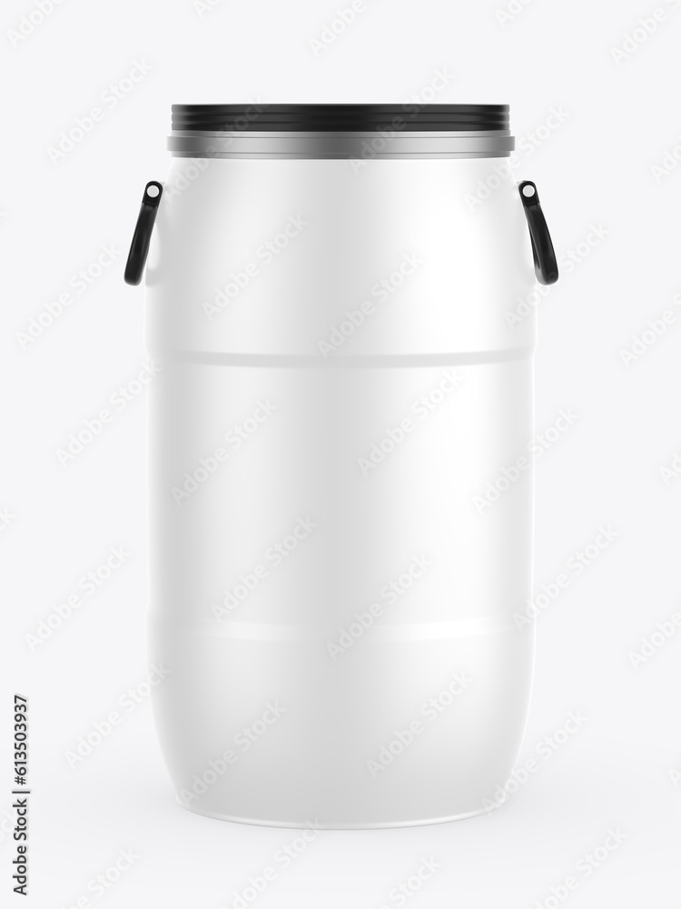Blank Glossy Drum Barrel template, 3d render illustration. Blank Glossy Drum Barrel template, 3d render illustration.