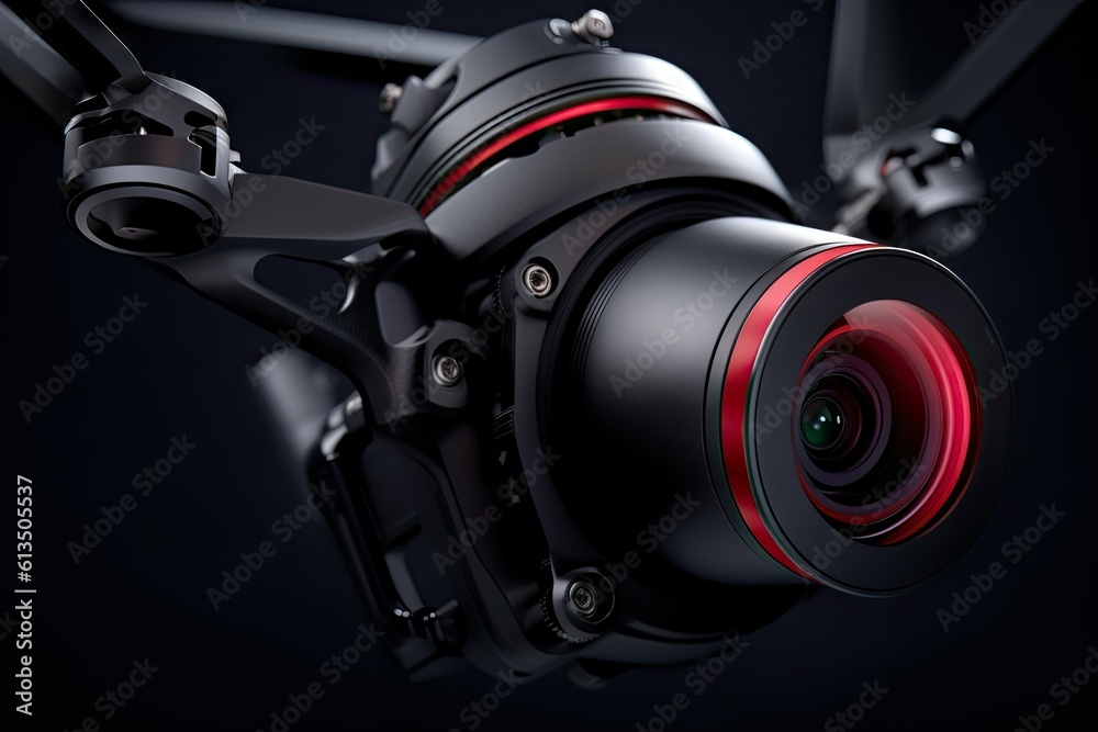 Drone Camera Lens Closeup: Capturing Unique Views - AI Generated