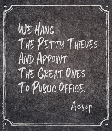 hang the petty thieves Aesop photo
