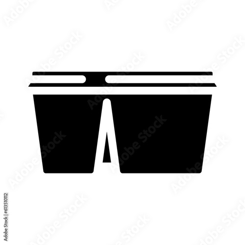 lunch box plastic food glyph icon vector. lunch box plastic food sign. isolated symbol illustration